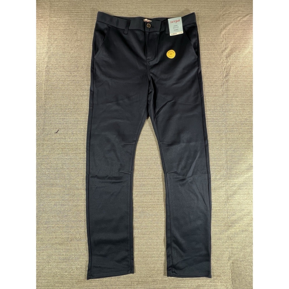 Cat & Jack Skinny Adjustable Waist Reinforced Knee 18 Husky Navy Blue
